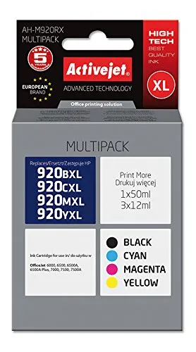 activejet-ah-m920rx-multipack-hp-920xl-schwarz-farbig-4er image 1