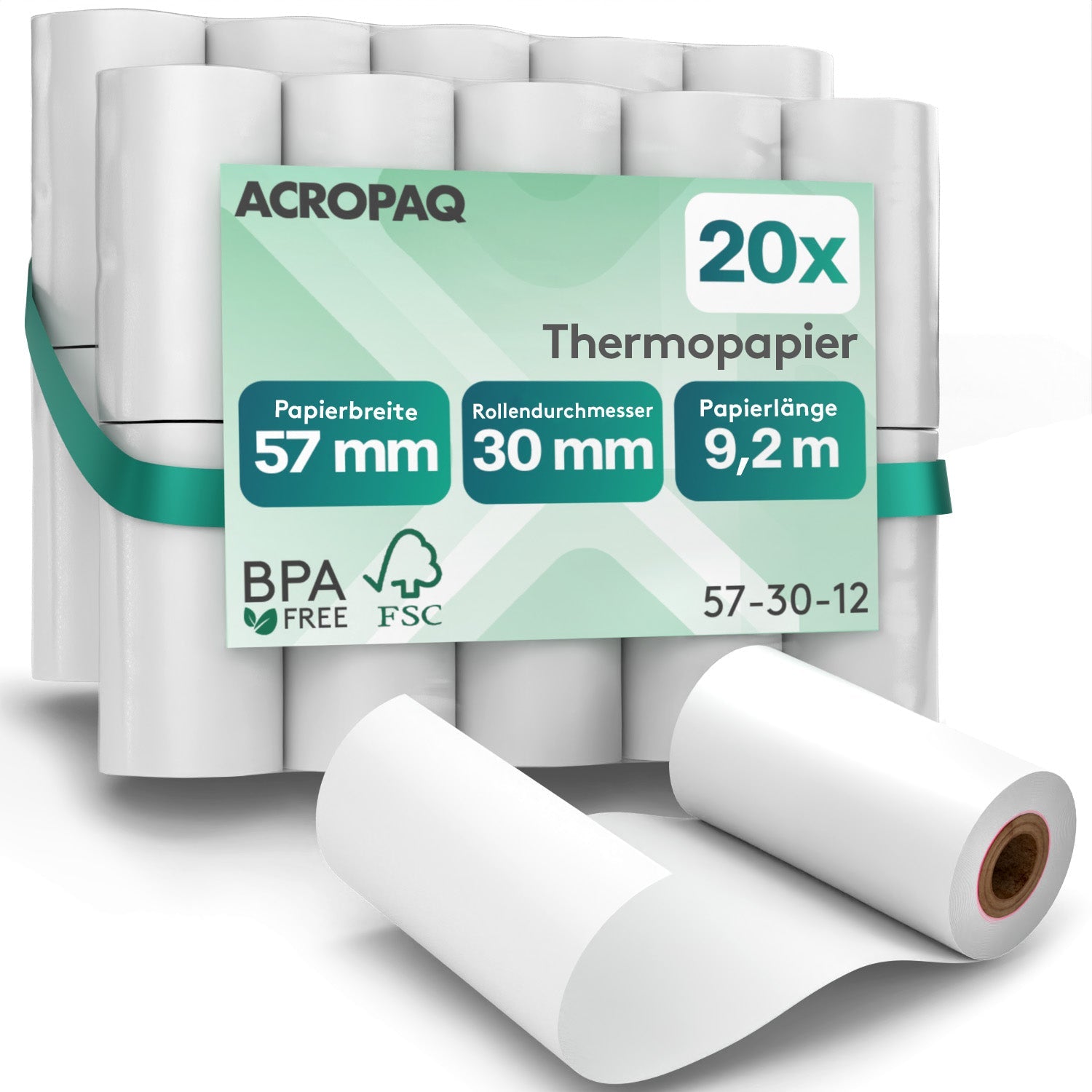 acropaq-cash-handling-kassenrollen-57x30mm-bpa-frei-20-rollen image 1