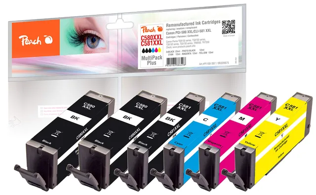 peach-pbp-c580-581-spar-pack-plus-xxl-6er-canon-tintenpatrone image 1