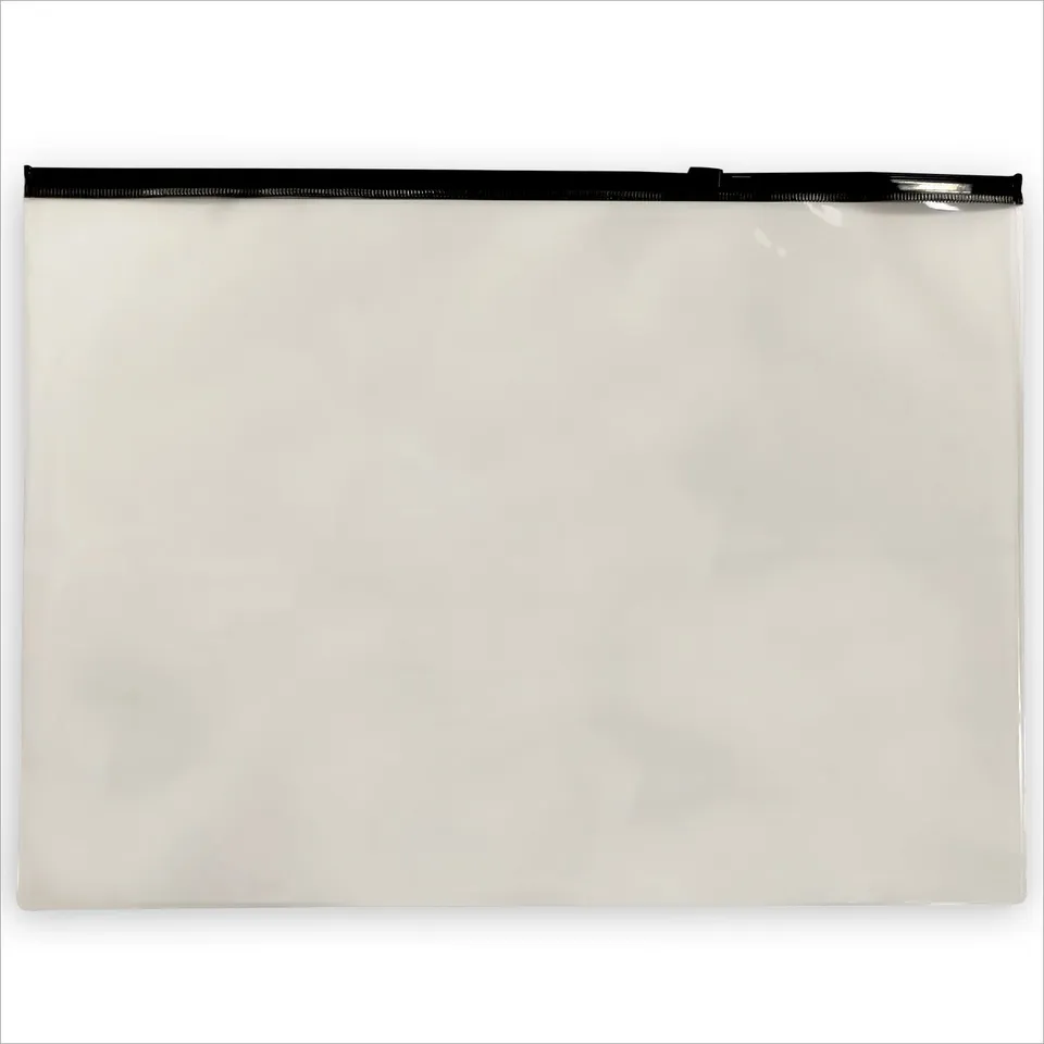 acropaq-zipptaschen-a4-transparent-5er-reissverschluss image 1