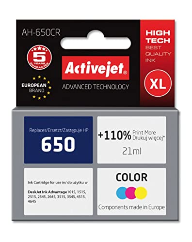 activejet-ah-650cr-druckerpatrone-hp-650-color-21-ml image 6