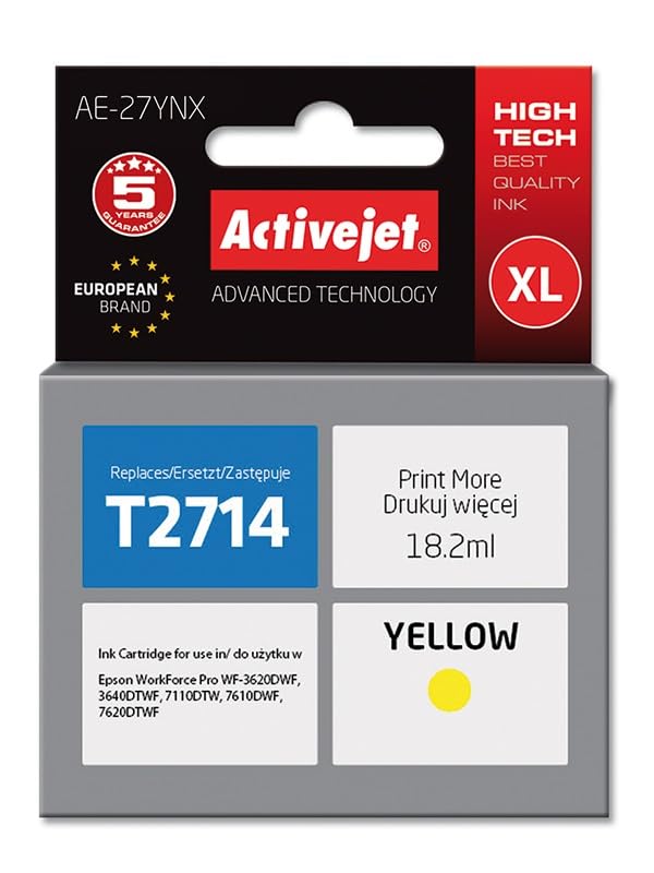 activejet-ae-27ynx-tintenpatrone-gelb-f-r-epson-27xl-1er-pack image 1