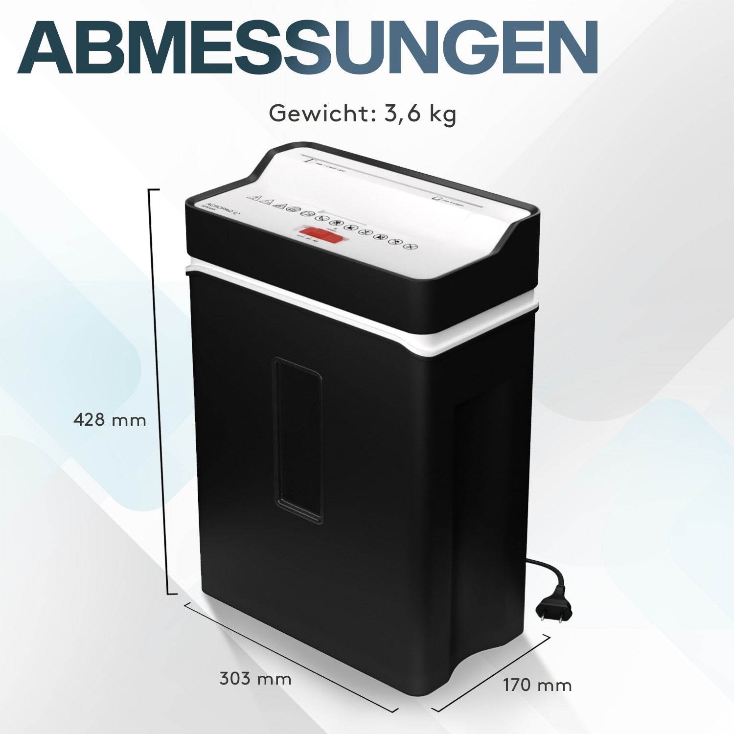 acropaq-aktenvernichter-p4-14-liter-f-r-6-bl-tter-schwarz image 7