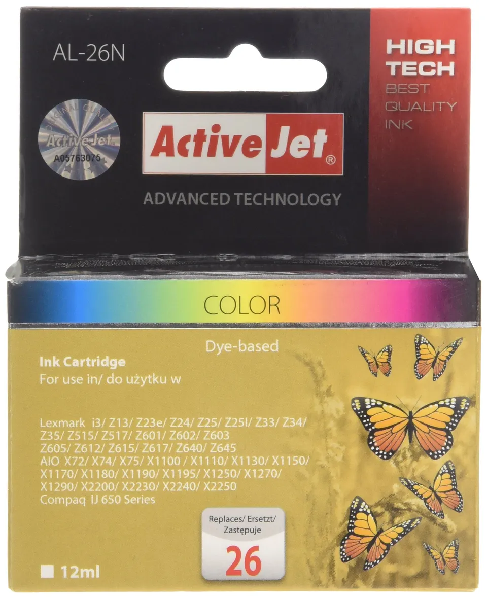 activejet-al-26n-tintenpatrone-farbig-12-ml-f-r-lexmark-26 image 1