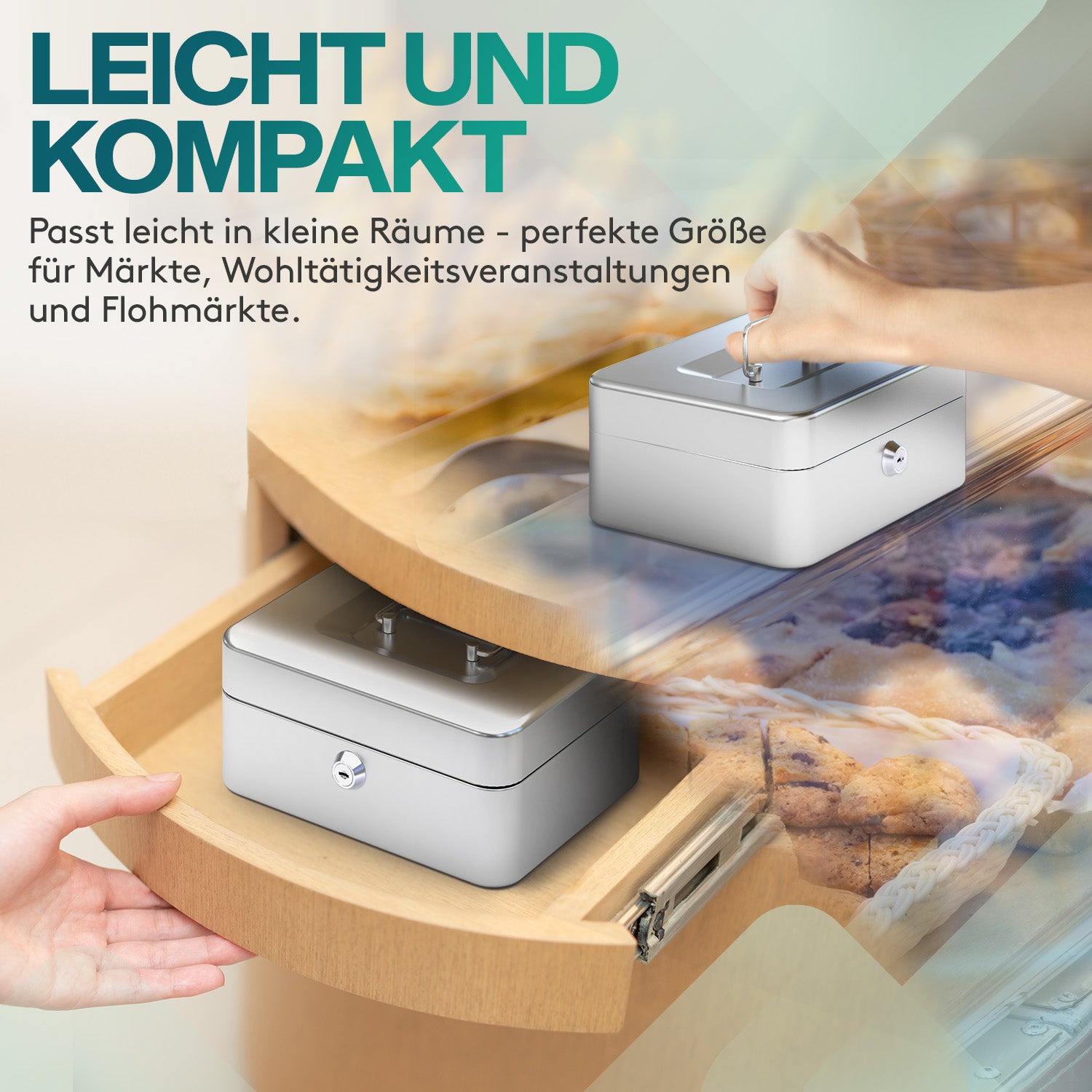 acropaq-geldkassette-metall-mit-schl-ssel-silber-20x16x9-cm image 4