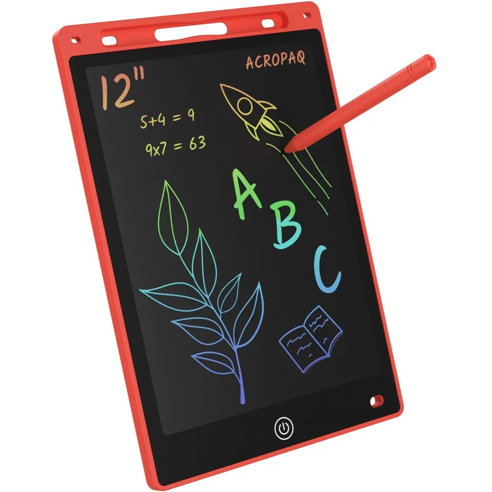 acropaq-lcd-schreibtafel-12-zoll-maltafel-rot-farbe image 1