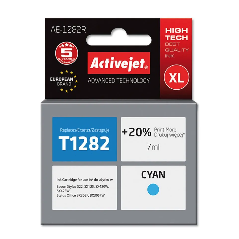 activejet-ae-1282r-tintenpatrone-cyan-epson-t1282-7-ml image 1
