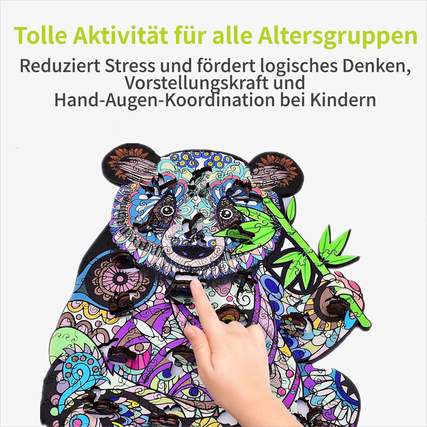 acropaq-holzpuzzle-panda-150-teile-a4 image 4