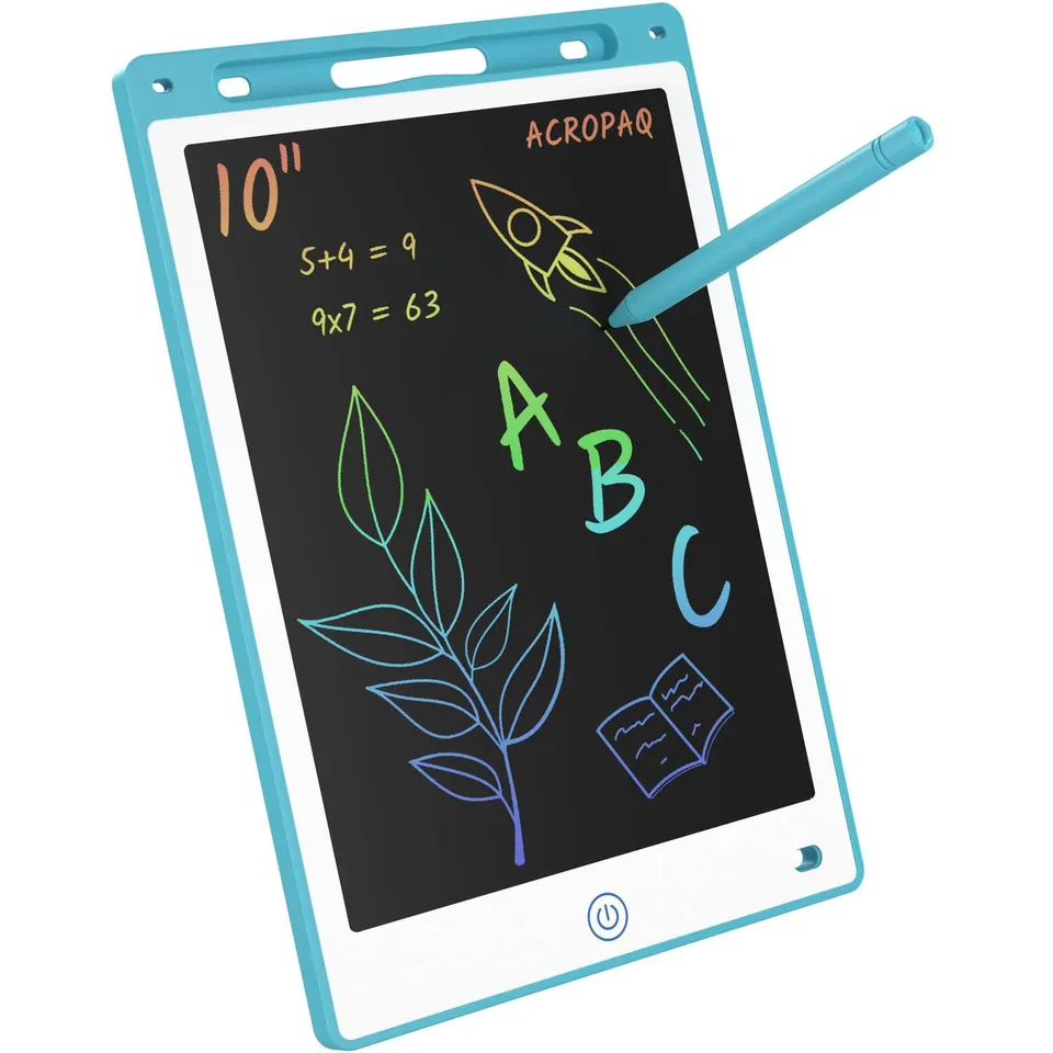 acropaq-lcd-schreibtafel-10-zoll-kinder-blau-farbdisplay image 1