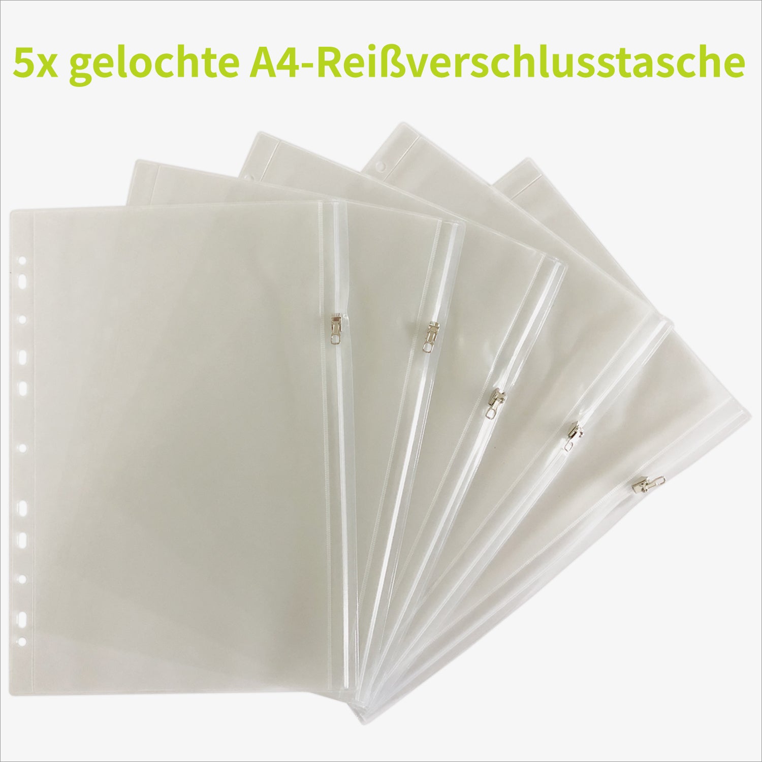 acropaq-rei-verschlusstaschen-a4-transparent-5er-pack-perforiert image 2