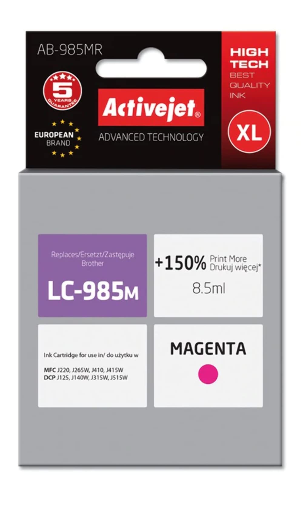 activejet-ab-985mr-tintenpatrone-magenta-8-5-ml-f-r-brother image 1