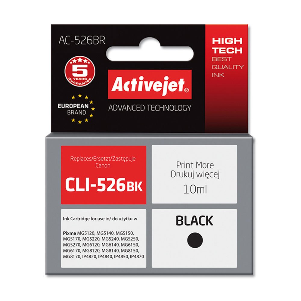 activejet-ac-526br-tintenpatrone-schwarz-f-r-canon-cli-526bk-10-ml image 1