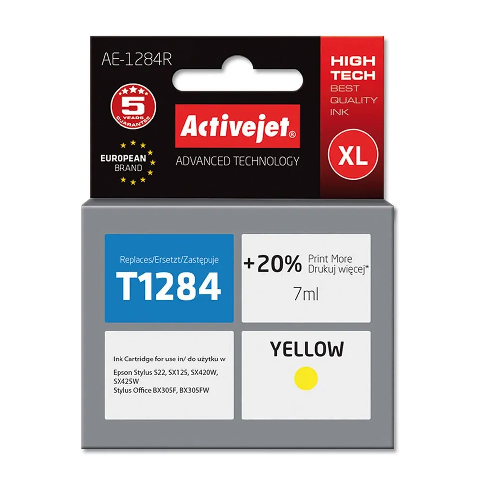 activejet-ae-1284r-tintenpatrone-gelb-epson-t1284-7-ml image 1