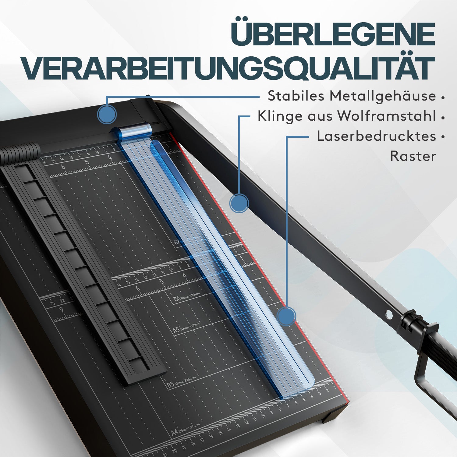 acropaq-papierschneider-a4-guillotine-metall-8-blatt image 6