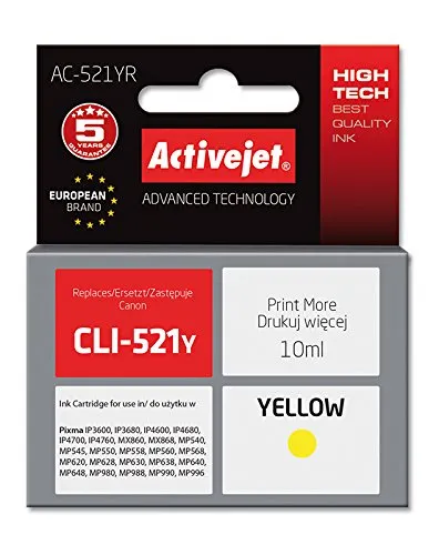 activejet-ac-521yr-tintenpatrone-gelb-10-ml-f-r-canon-pixma image 1