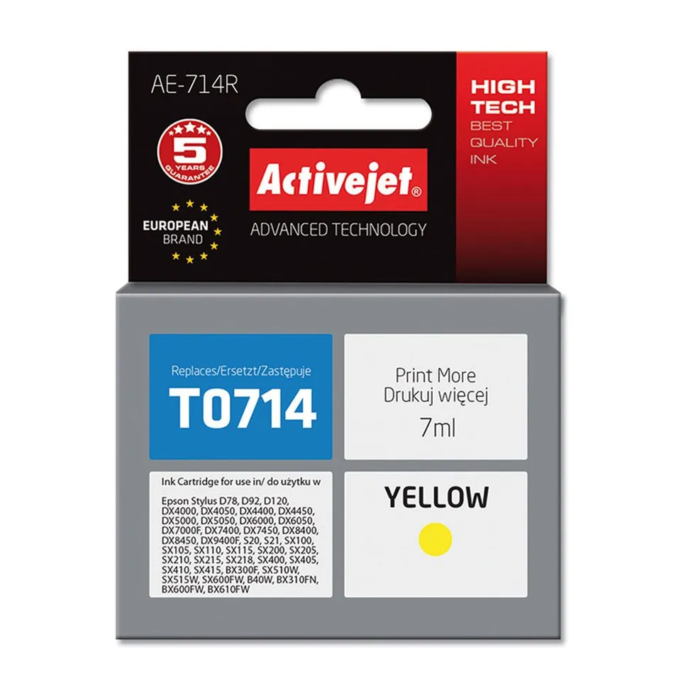 activejet-ae-714r-tintenpatrone-gelb-7-ml-f-r-epson-t0714 image 1