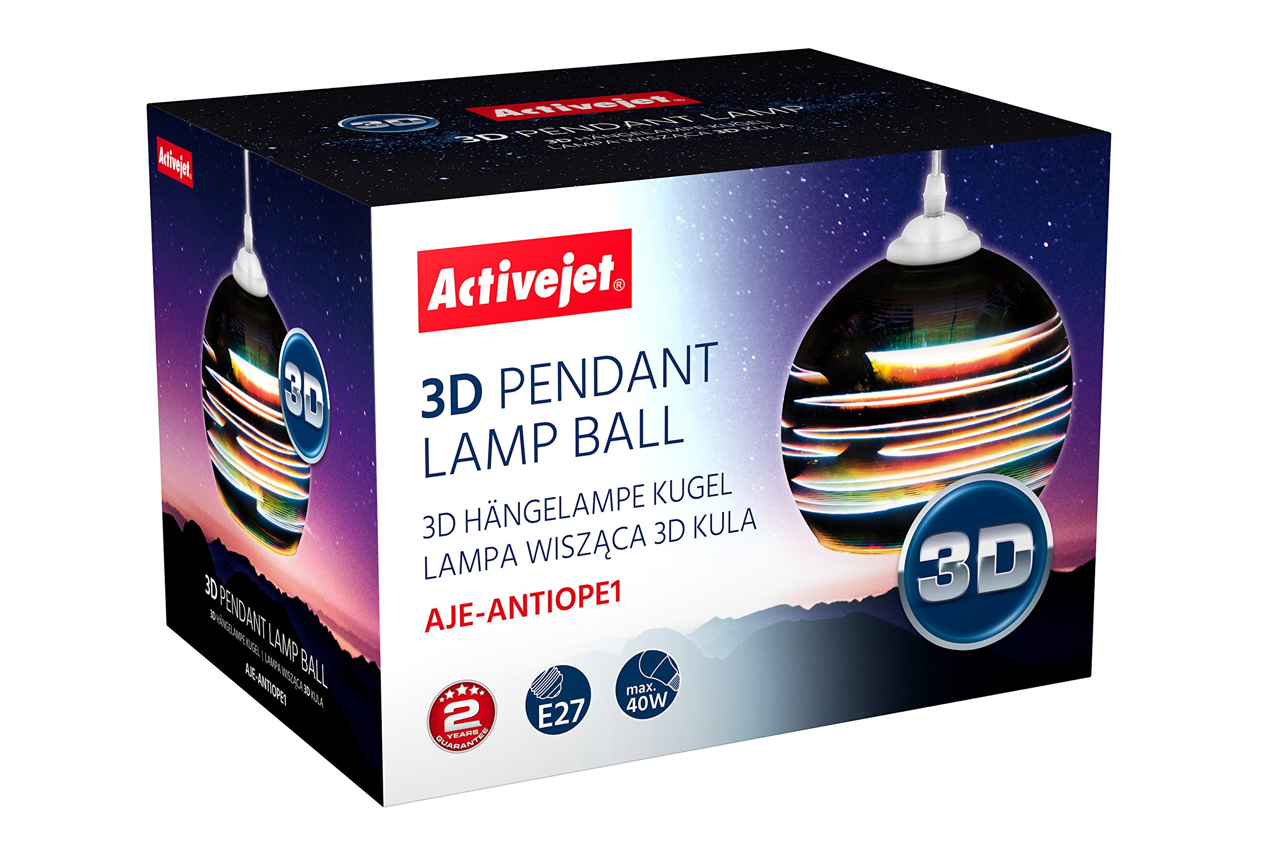activejet-antiope-pendellampe-glas-chrom-e27-40w image 2