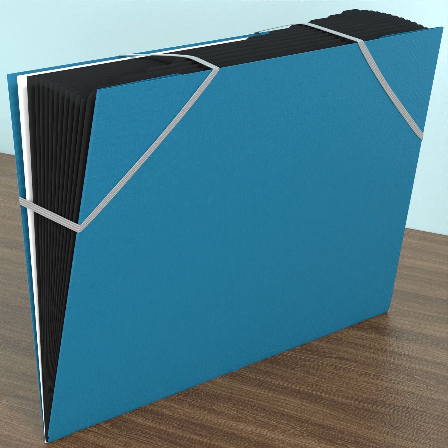 acropaq-dokumentenmappe-a4-12-f-cher-t-rkis-recycelt image 3