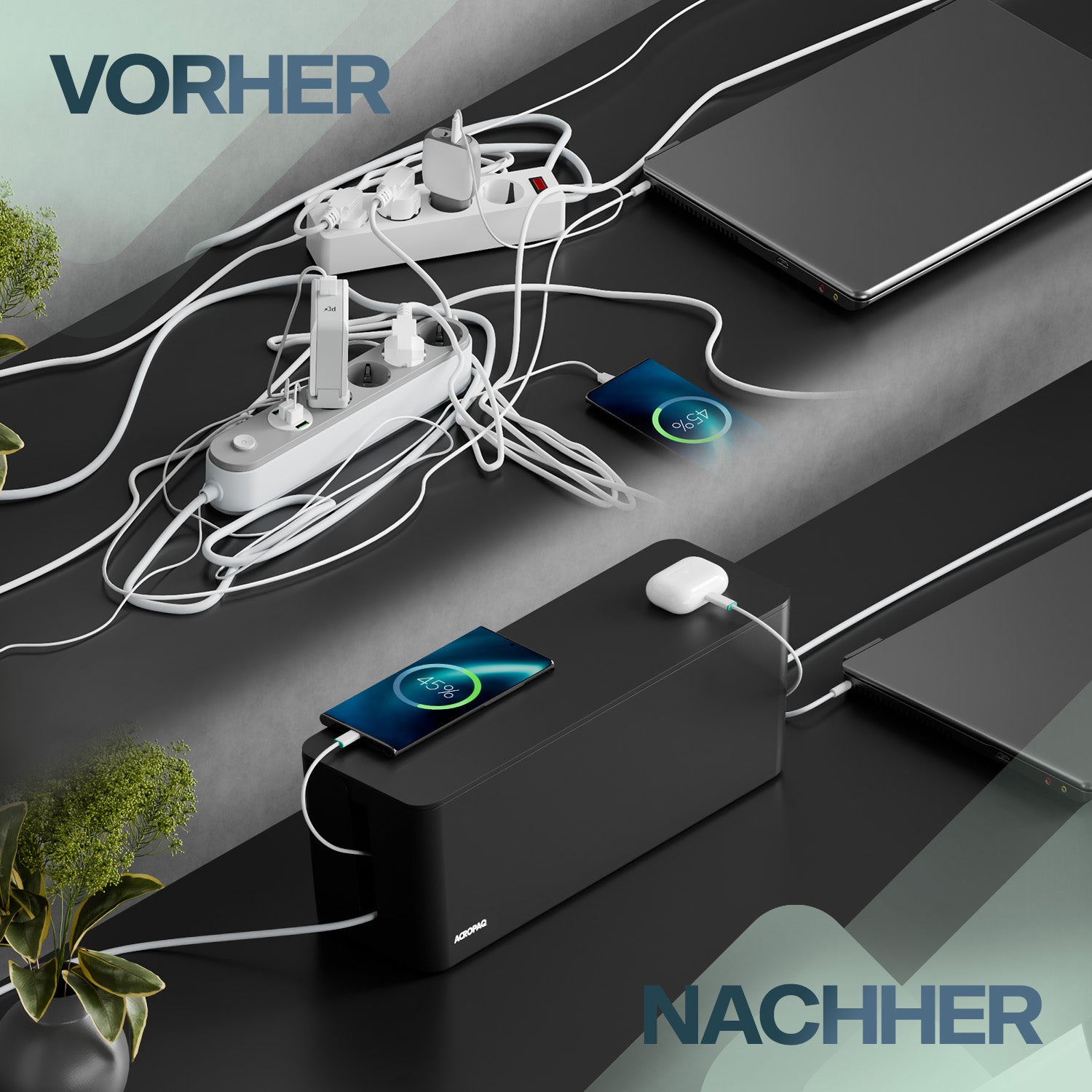 acropaq-arbeitsergonomie-kabelbox-gro-schwarz-f-r-steckdosenleiste image 6