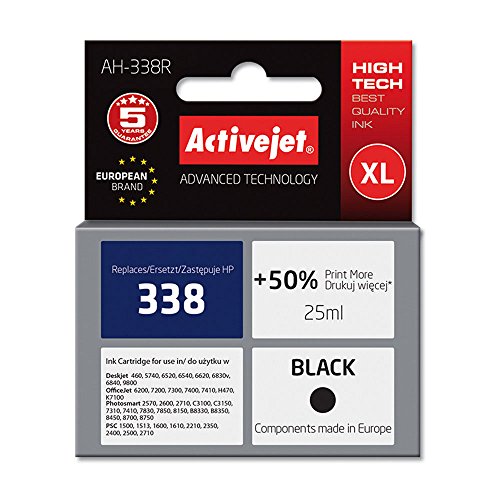 activejet-ink-cartridges-ah-338r-tinte-schwarz-refill-hp-338 image 2
