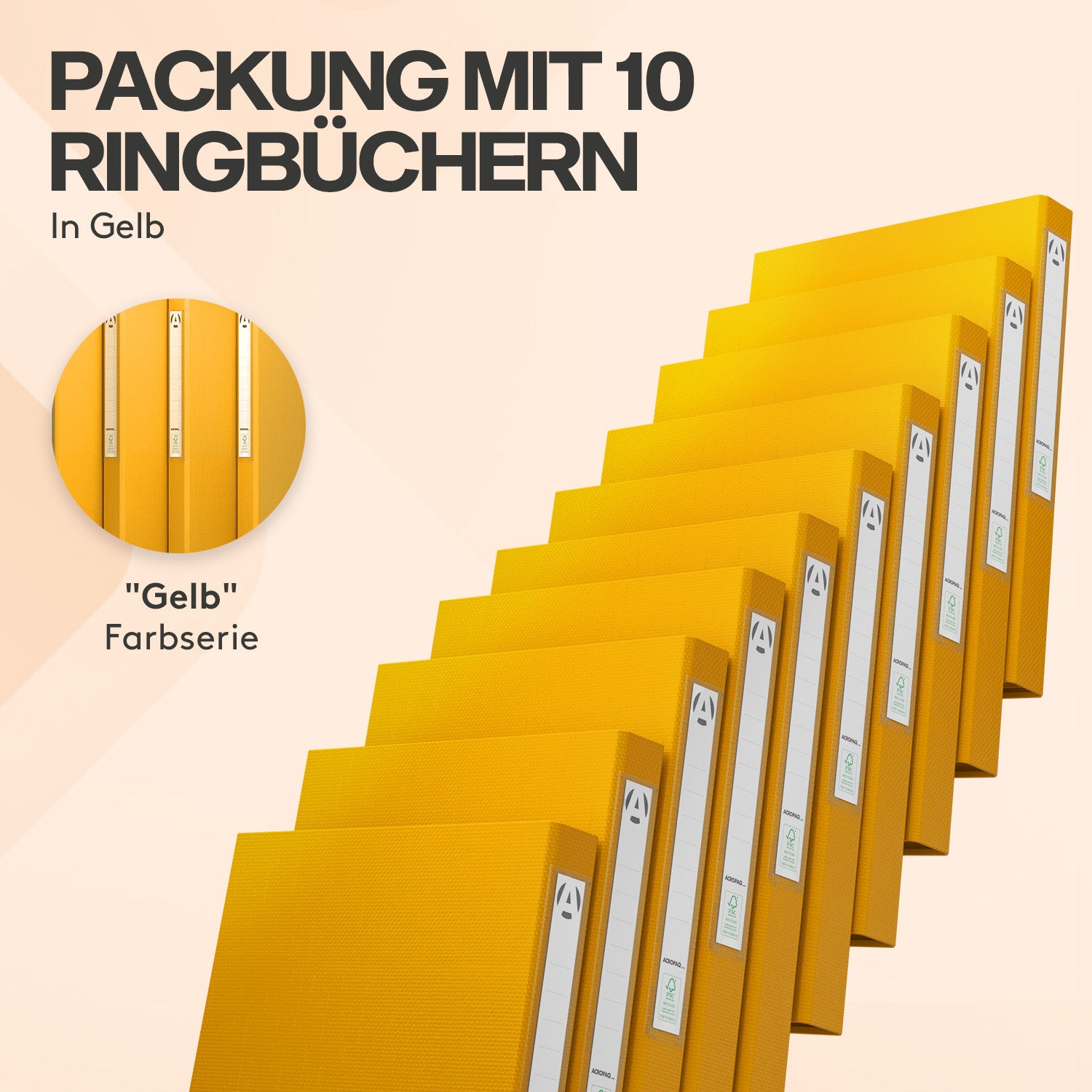 acropaq-ordner-mappen-ringordner-a4-gelb-10-st-ck-fsc image 2