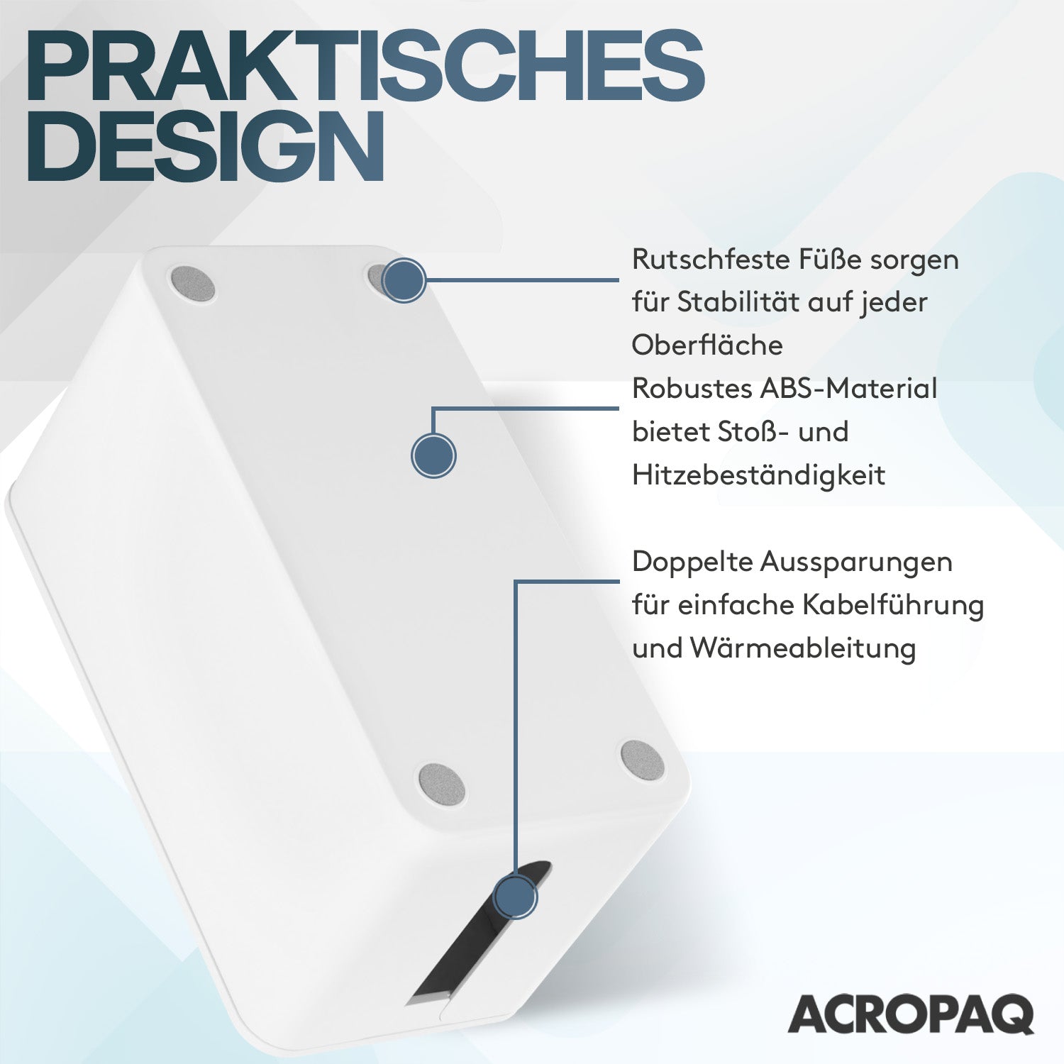 acropaq-arbeitsergonomie-kabelbox-klein-wei-steckdose image 4