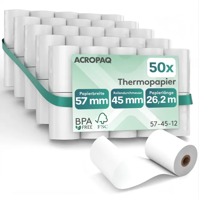acropaq-cash-handling-kassenrollen-57x47mm-thermisch-50er-wei image 1
