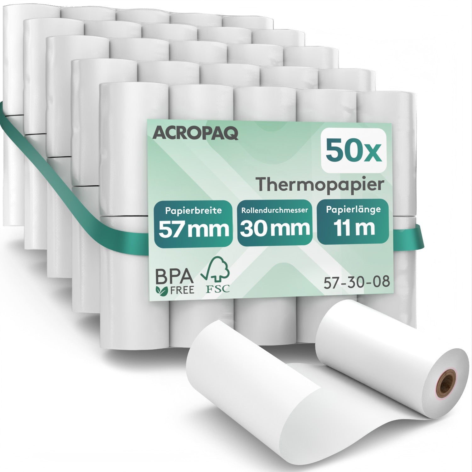 acropaq-pinrollen-thermo-57x30x8-mm-wei-50-st-ck image 1