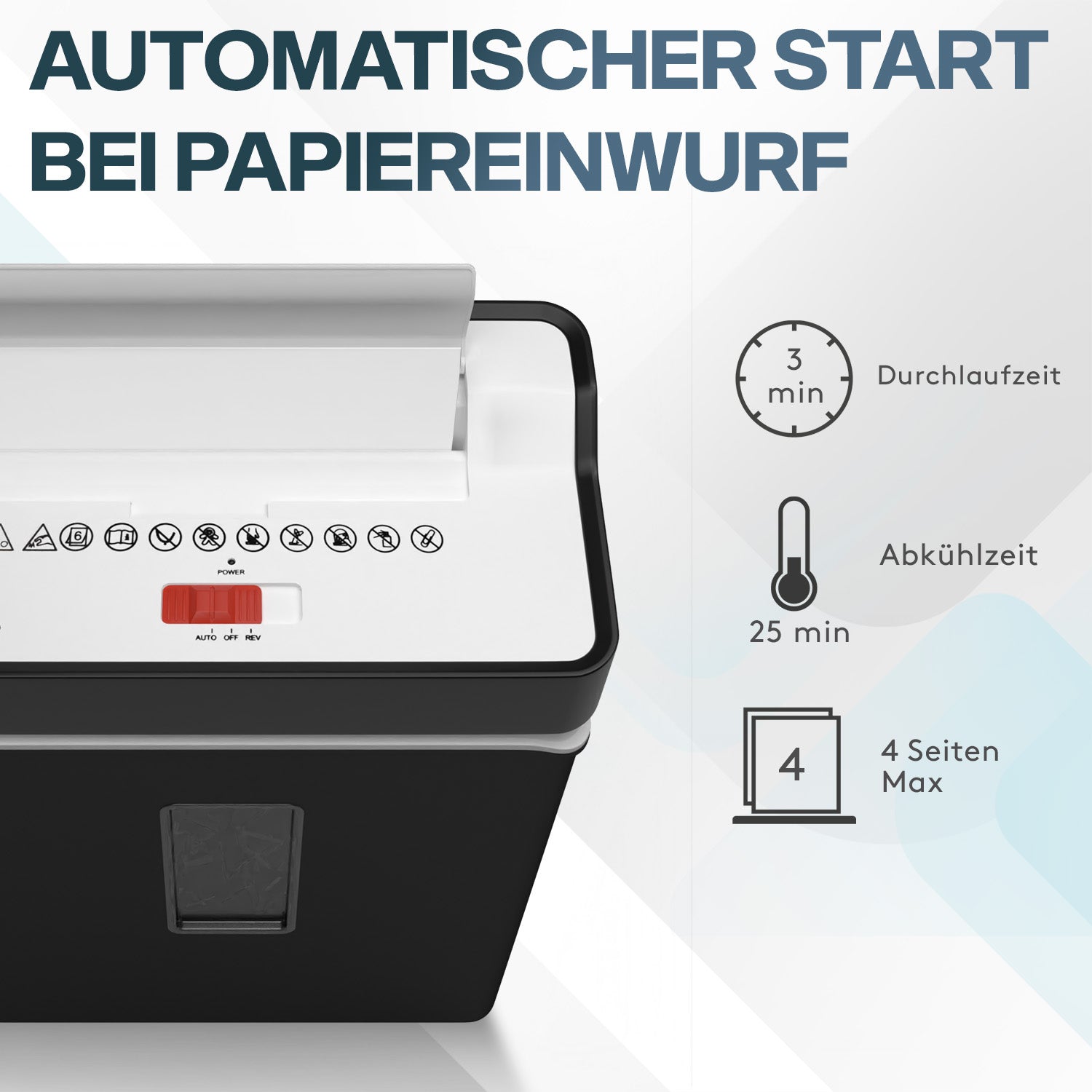 acropaq-aktenvernichter-p4-14-liter-f-r-6-bl-tter-schwarz image 2