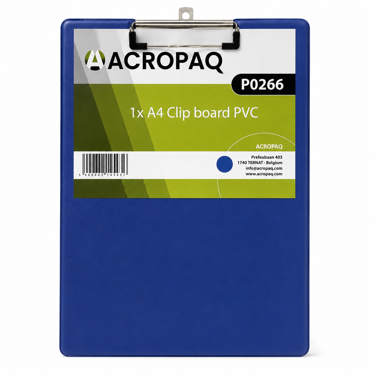 acropaq-klemmbrett-a4-klemmboard-dunkelblau-pvc-80-blatt image 1