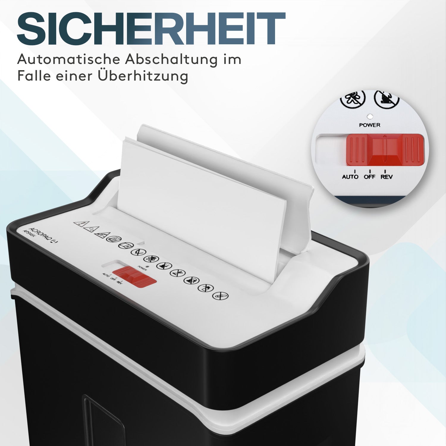acropaq-aktenvernichter-p4-14-liter-f-r-6-bl-tter-schwarz image 5