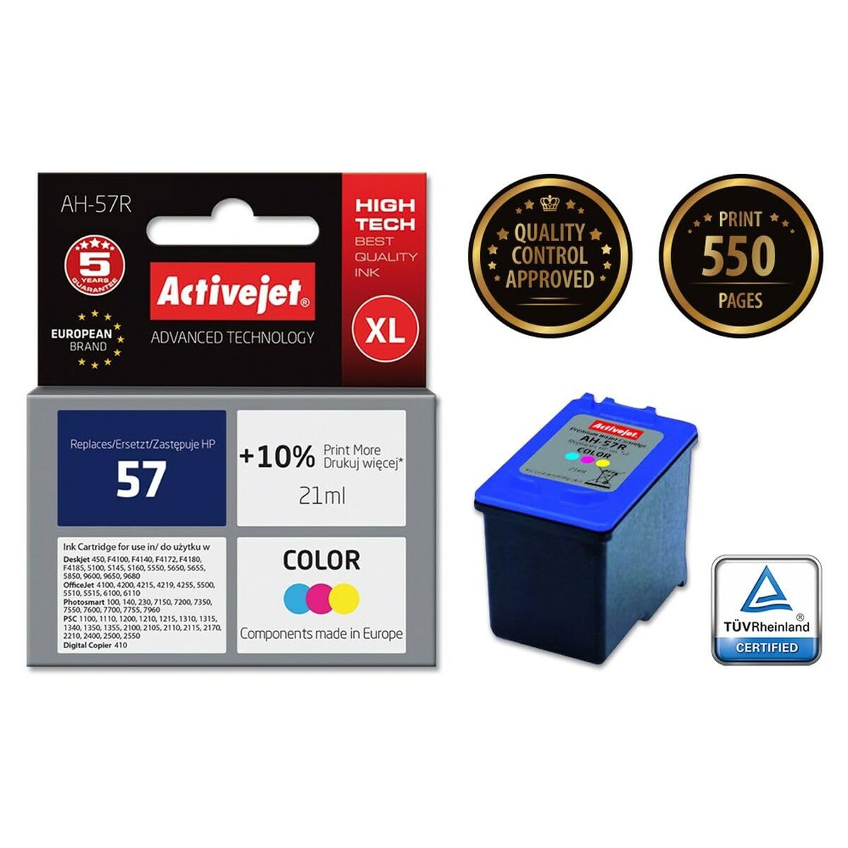 activejet-ah-57r-druckerpatrone-f-r-hp-57-farbig-21-ml image 2