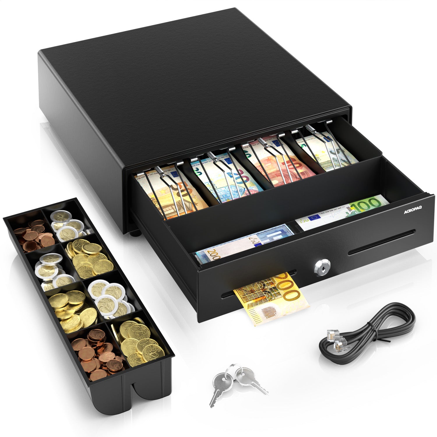 acropaq-cash-handling-kassalade-33-cm-schwarz-8-m-nz-4-scheinf-cher image 1