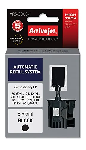 activejet-ink-cartridges-ars-300bk-tinte-refill-set-hp-300-schwarz image 1