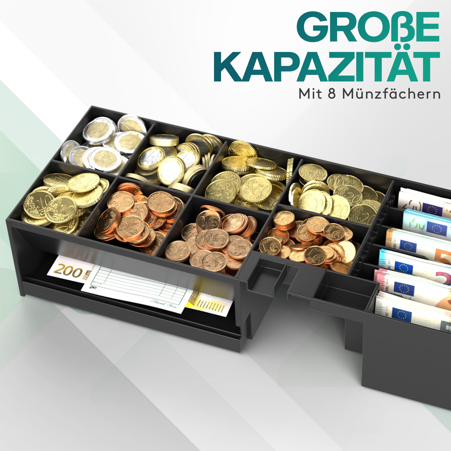acropaq-kasseneinsatz-geldkassette-schwarz-8-m-nzf-cher-5-scheinf-cher image 3