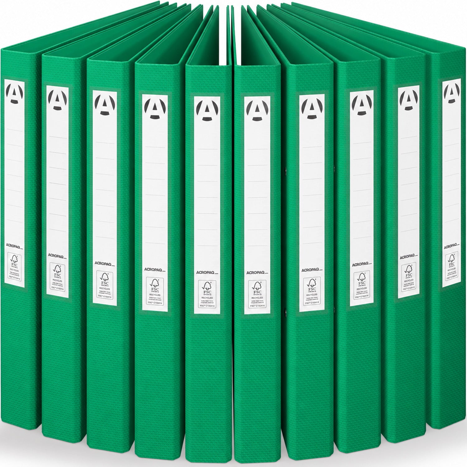 acropaq-ordner-und-mappen-ringordner-a4-10er-gr-n-42mm-2-ringe image 1