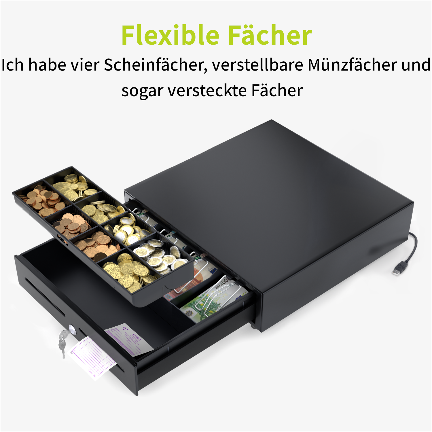 acropaq-kassenschublade-ac410usb-41x41cm-usb-schwarz image 4