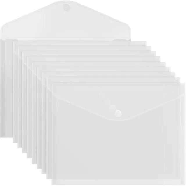 acropaq-dokumentenmappe-a4-mit-klettverschluss-transparent-10er image 1