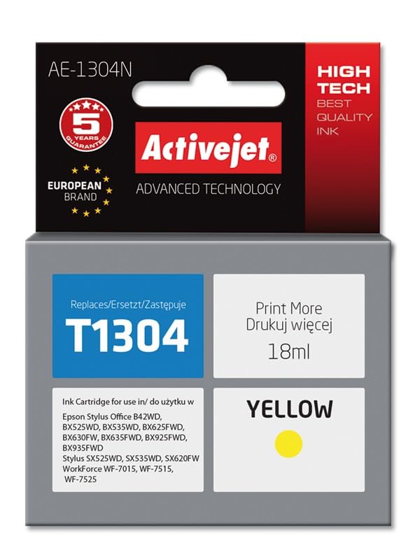 activejet-ae-1304n-tintenpatrone-gelb-18-ml-f-r-epson-13 image 1