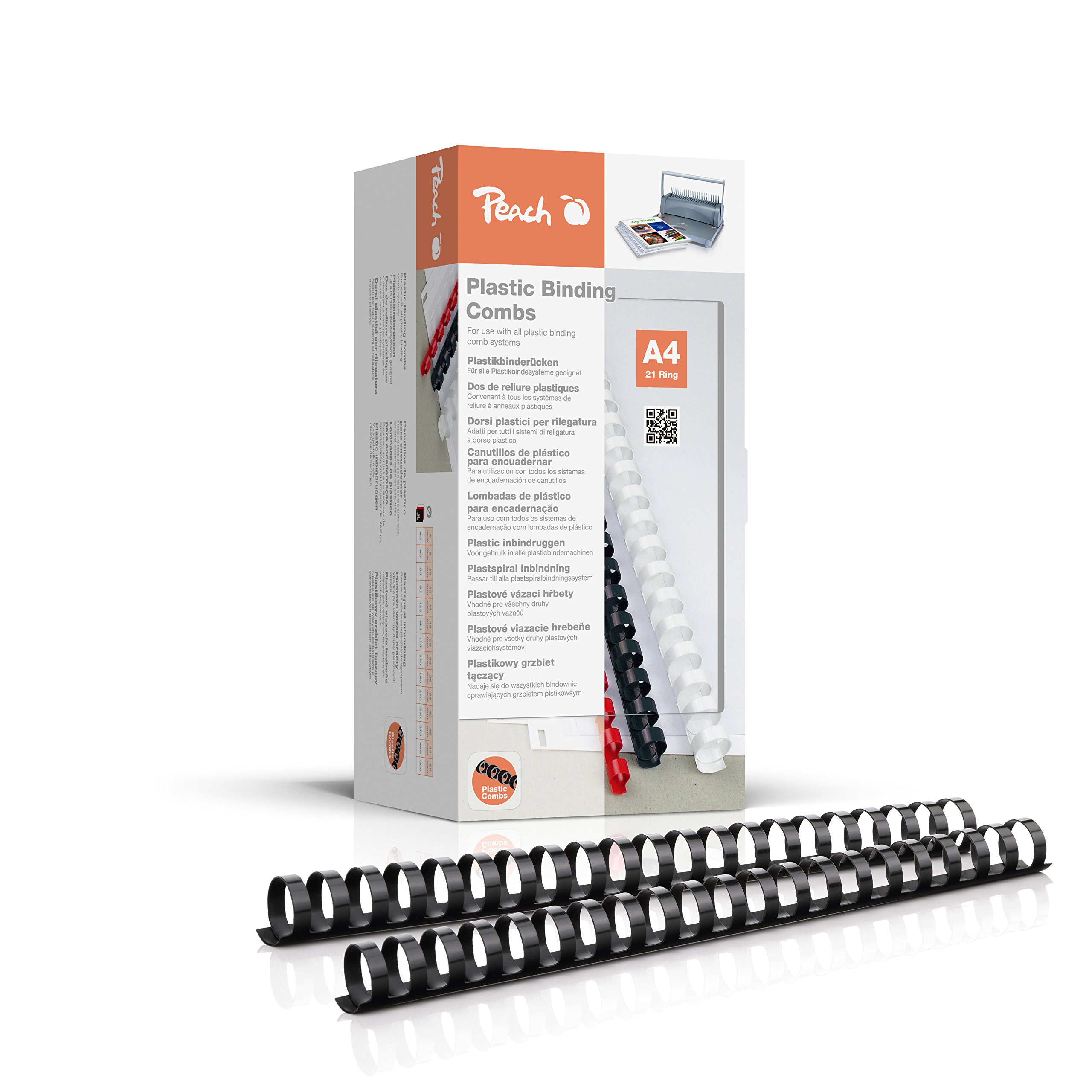 peach-pbp-binder-cken-a4-25mm-schwarz-50-st-ck-240-blatt image 1