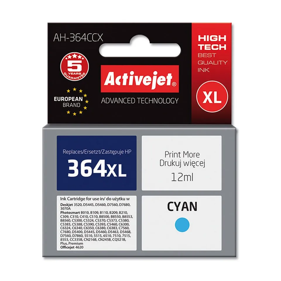 activejet-ah-364ccx-tintenpatrone-cyan-f-r-hp-364xl-12-ml image 1