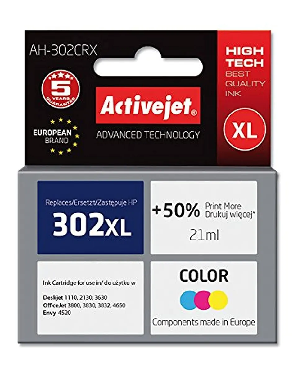 activejet-ah-302crx-tintenpatrone-cyan-ersetzt-hp-302xl image 1