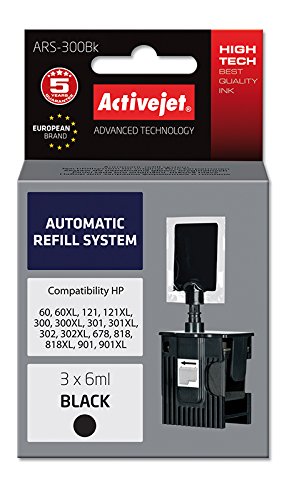 activejet-ink-cartridges-ars-300bk-tinte-refill-set-hp-300-schwarz image 1