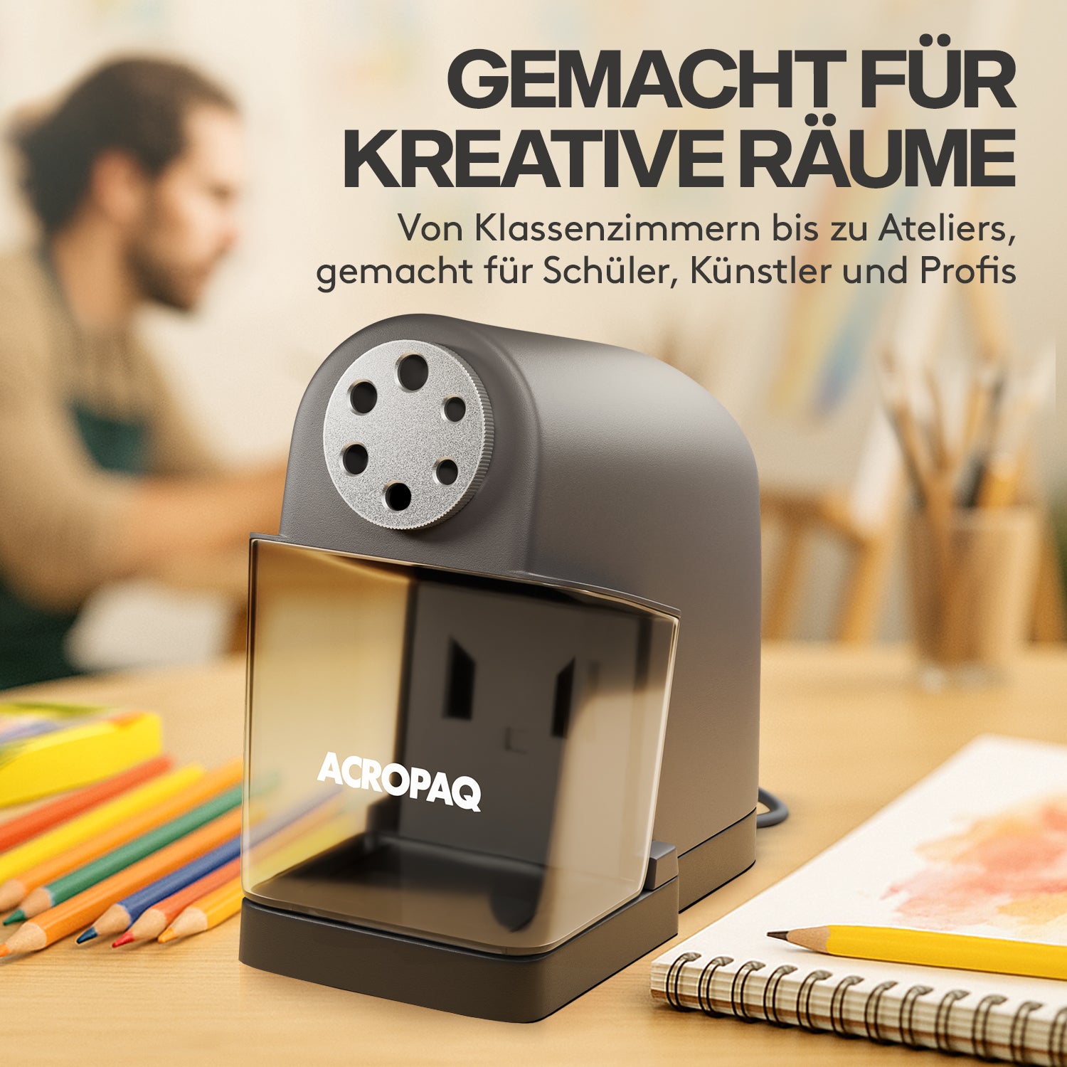 acropaq-anspitzer-elektrisch-6-l-cher-dunkelgrau-schwerlast image 3