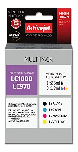 activejet-ab-m1000r-tintenpatronen-4er-pack-f-r-brother image 1
