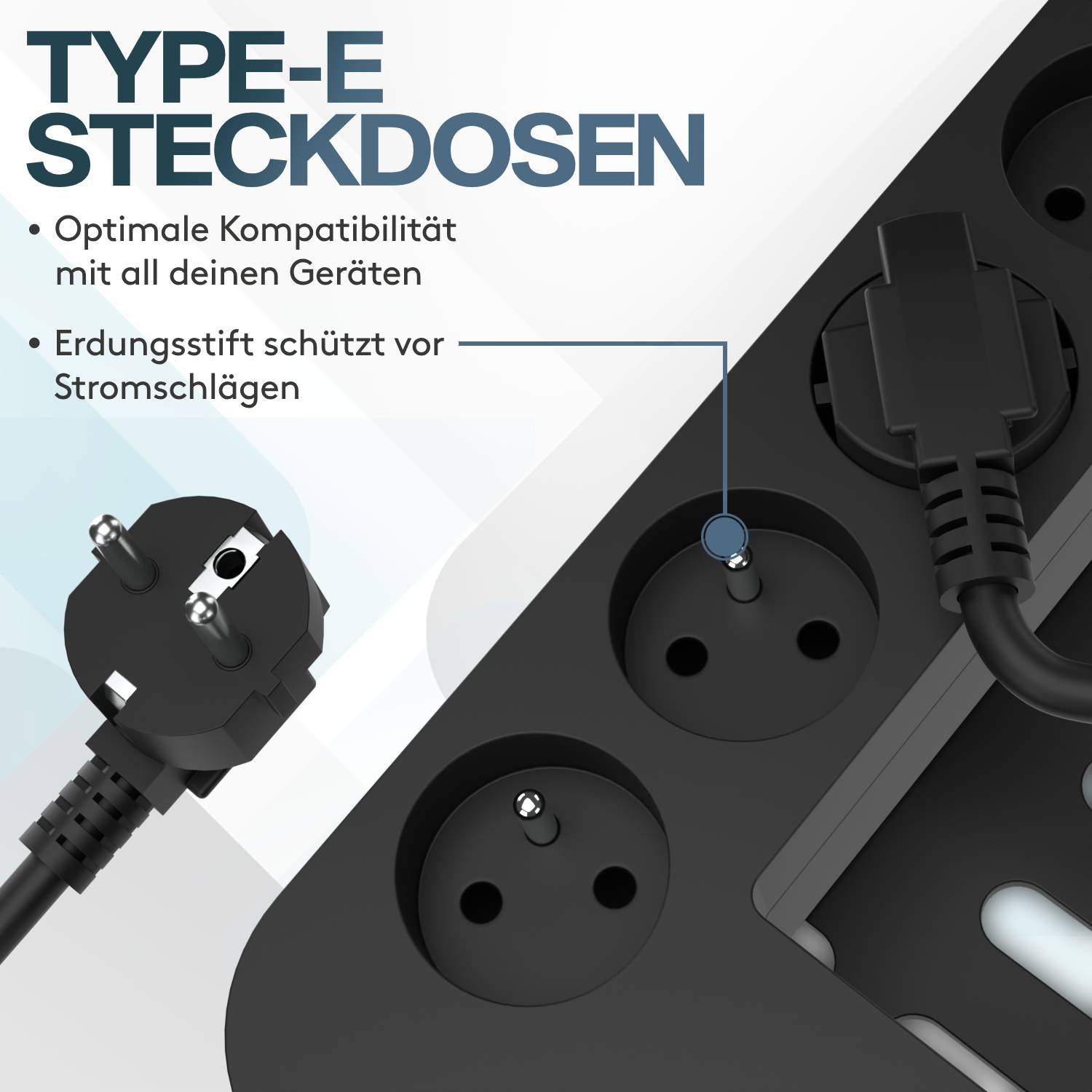 acropaq-arbeitsergonomie-steckdosenleiste-5-fach-usb-schwarz image 3