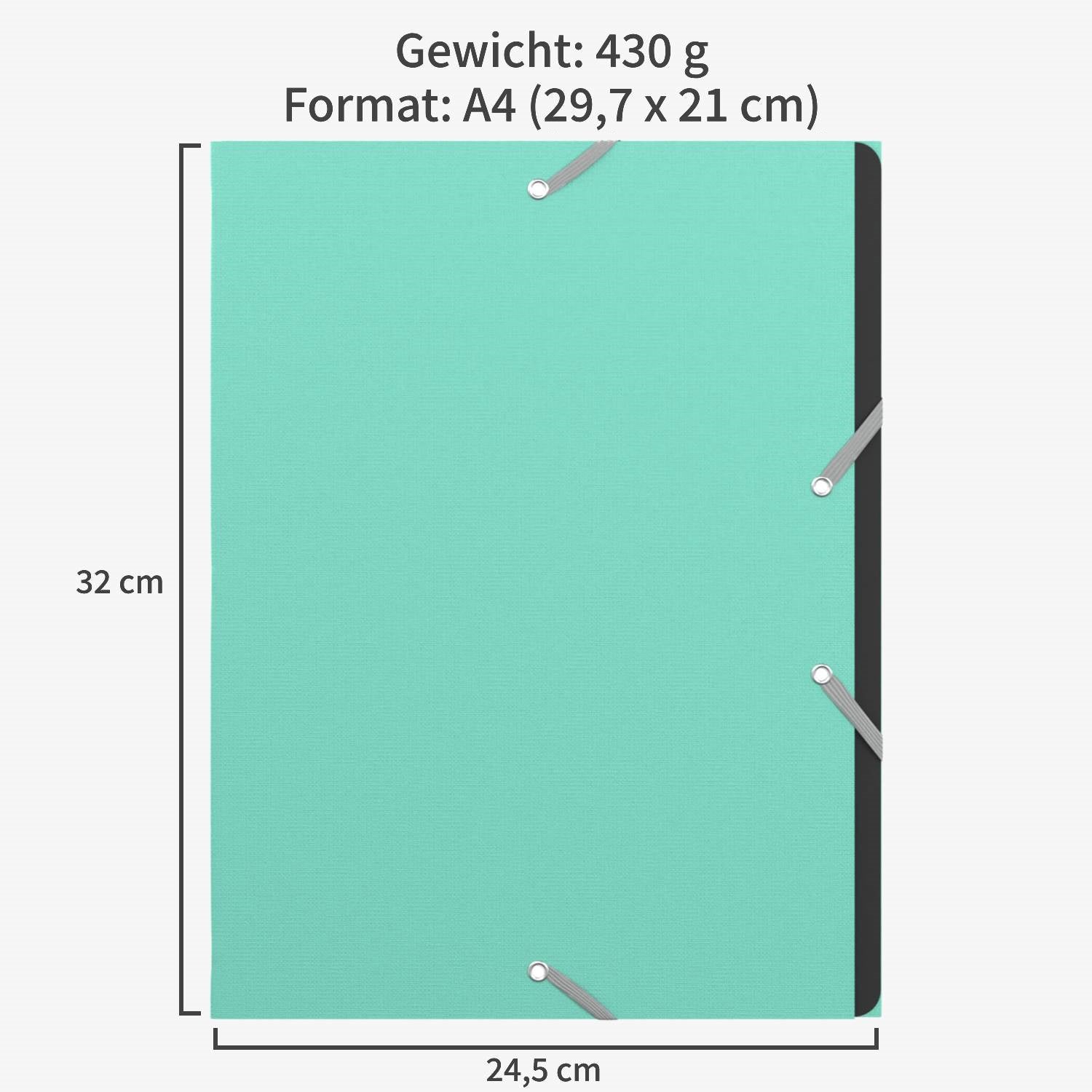 acropaq-dokumentenmappe-a4-f-chermappe-12-f-cher-gr-n-recycelt image 6