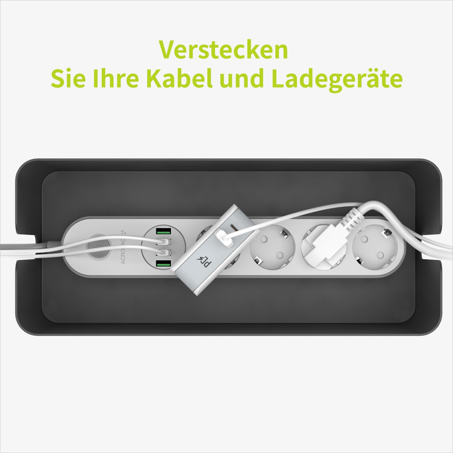 acropaq-kabelbox-medium-schwarz-steckdosenleiste image 3