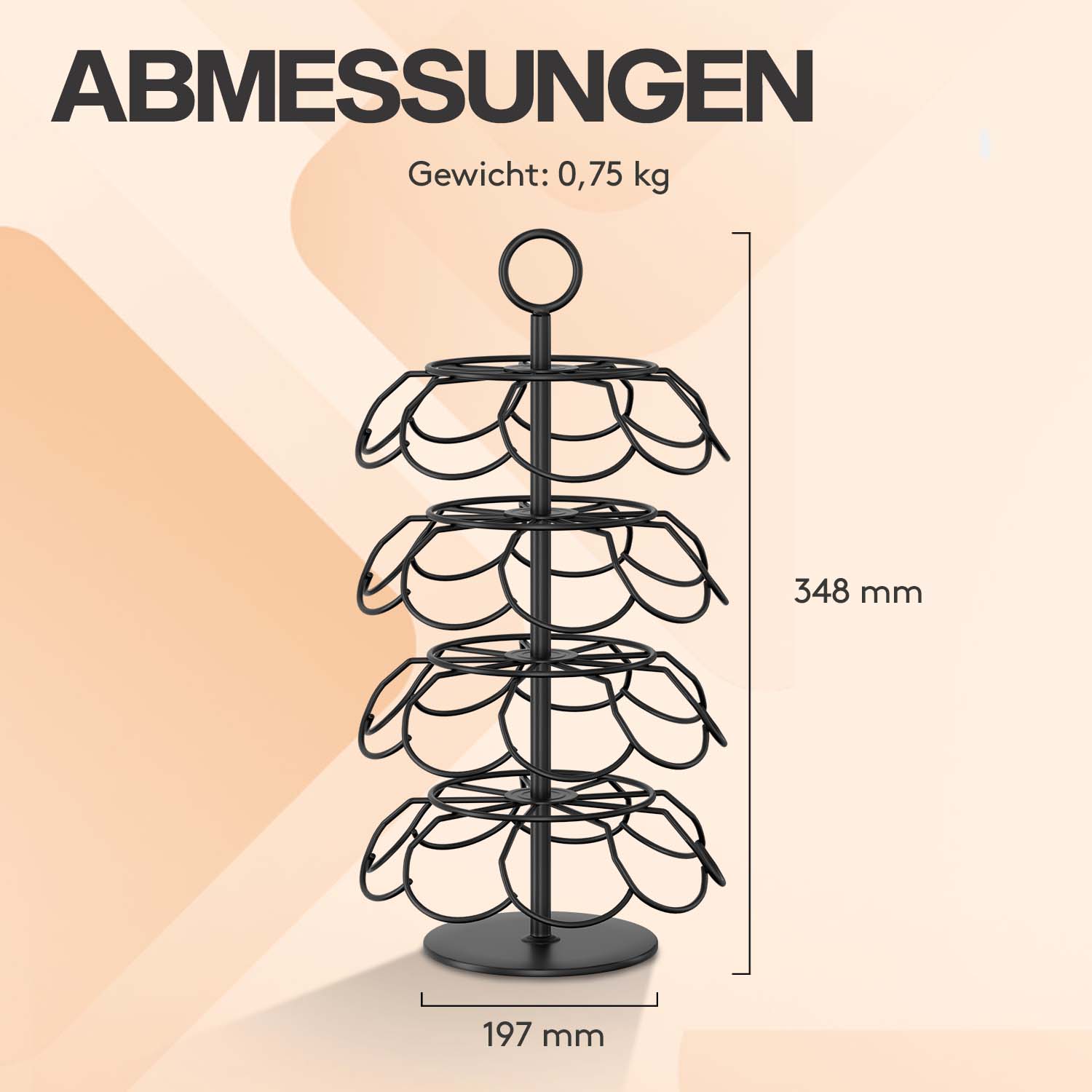 acropaq-kapselhalter-dolce-gusto-36-schwarz-drehbar image 6