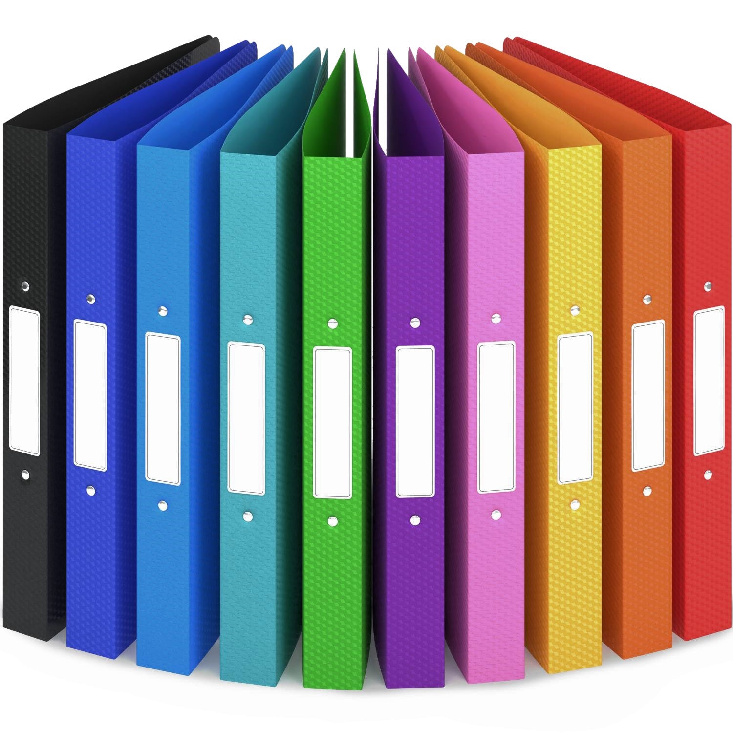 acropaq-ringordner-a4-2-ringe-10er-regenbogen-nature image 1